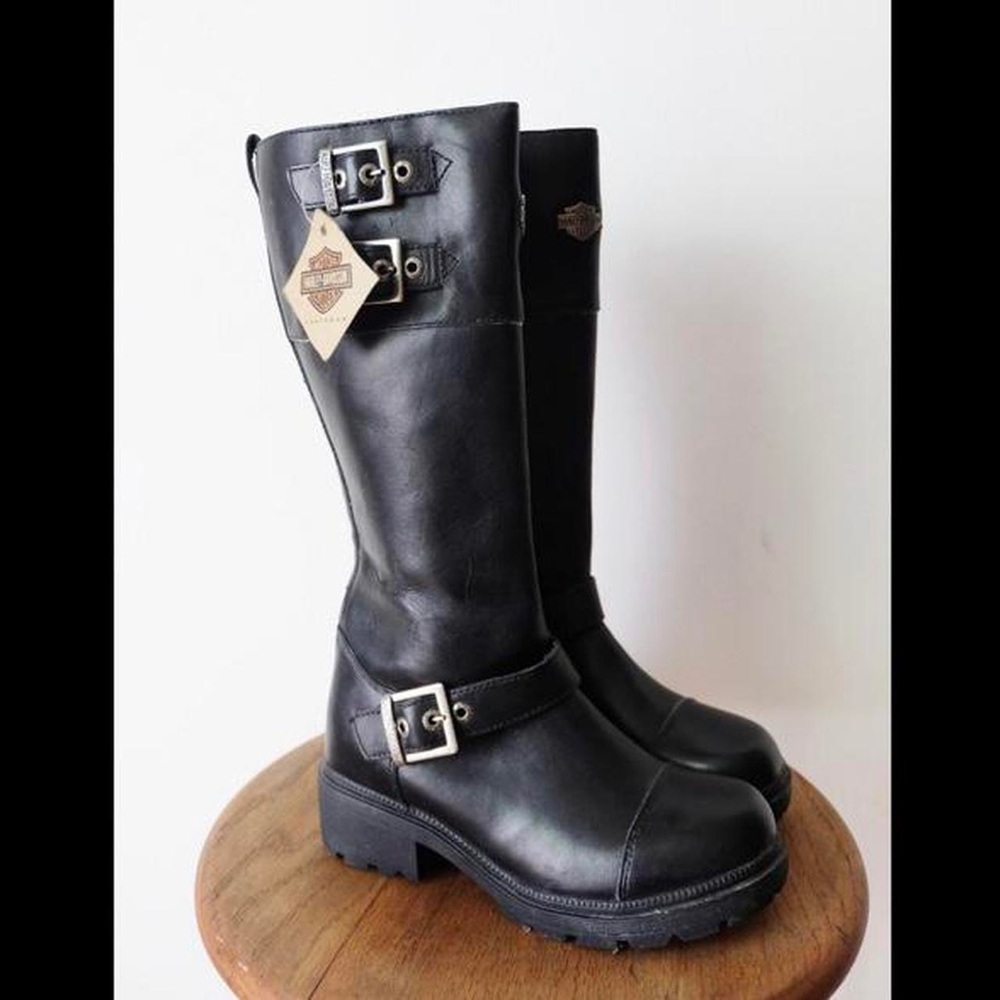 Harley Davidson knee high riding boots